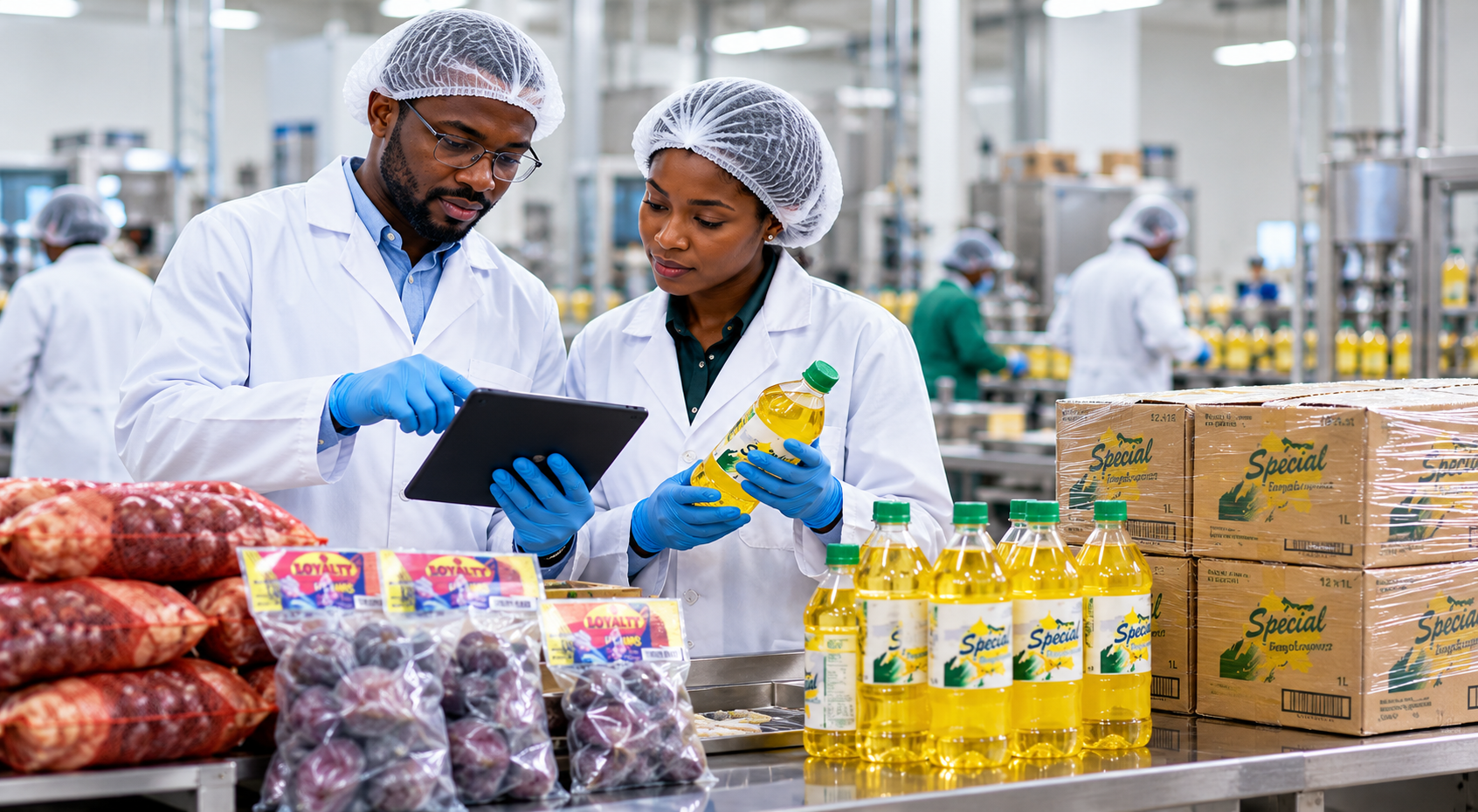 Food preparation and processing environment illustrating food product readiness